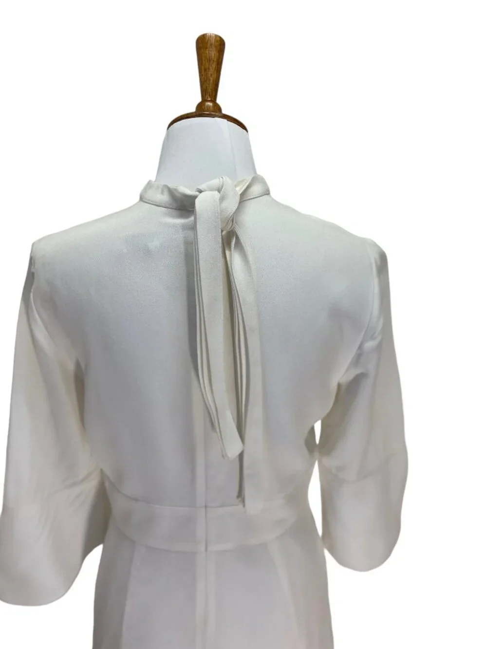 Reiss Midi Dress White Size 6 Graduation White Party Spring Summer Minimalist - Picture 14 of 16